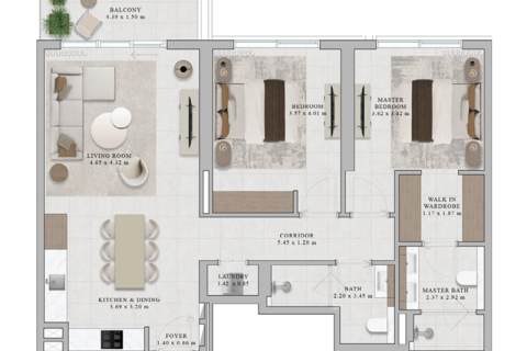 Apartment in Dubai Hills Estate, Dubai 1 bedroom, 69 sq.m. № 92246 - photo 4