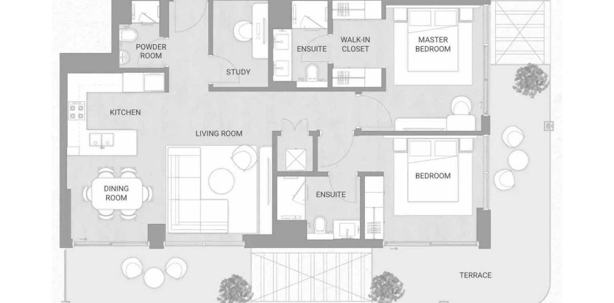 Apartment in Soma Residences in Dubai 2 bedrooms, 161.37 sq.m. № 114942