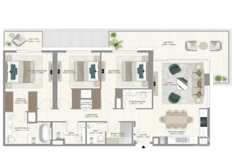 Apartment in Dubai Hills Estate, Dubai 3 bedrooms, 171 sq.m. № 122503 - photo 10