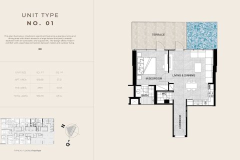 Купить квартиру в Meydan, Дубай: 1 спальня, 53м², № 103432 - фото 3