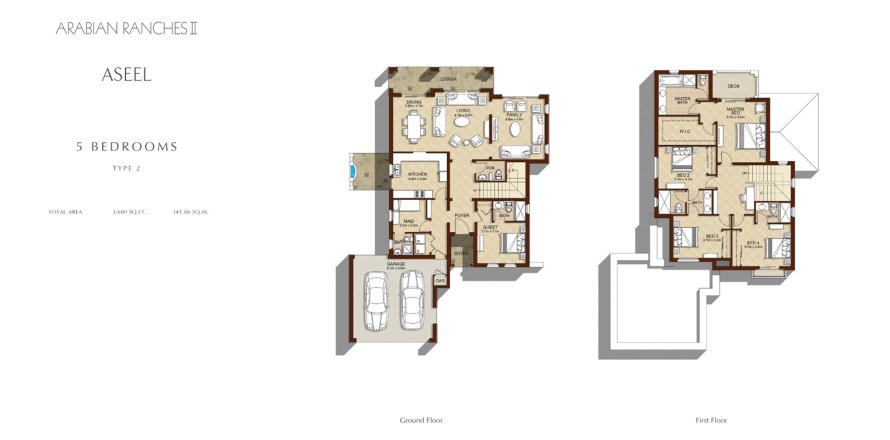 Villa en Aseel, Arabian Ranches, Dubai, 5 dormitorios, 343.56 m², № 137997