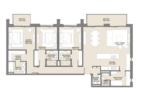 Apartamento en Dubai, 3 dormitorios, 203.1 m², № 12013 - foto 11