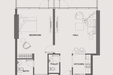 Appartement à Business Bay, Dubai, studio, 44 m², № 92730 - photo 4