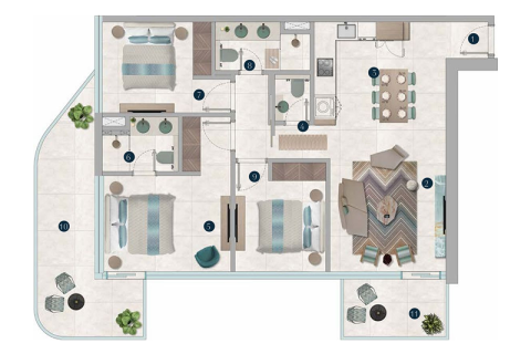 Appartement à Dubai, 2 chambres, 93 m², № 92721 - photo 4