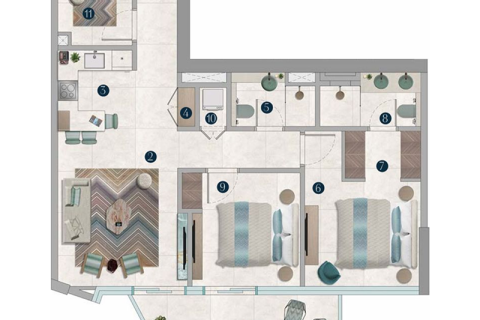 Appartement à Dubai, 2 chambres, 93 m², № 92721 - photo 2