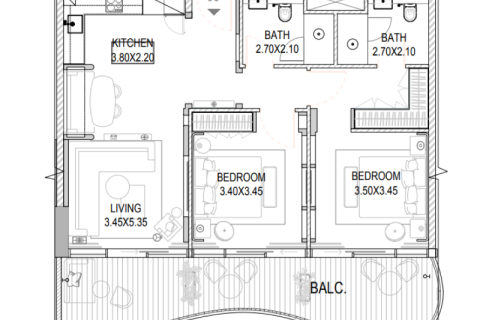 Appartement à Maritime City, Dubai, 1 chambre, 58 m², № 92722 - photo 7