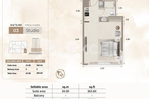 شقة في Dubai Sports City, دبي 2 غرف نوم, 121 م² رقم 123323 - صورة 28