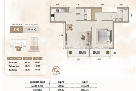 شقة في Dubai Sports City, دبي 2 غرف نوم, 121 م² رقم 123323 - صورة 29
