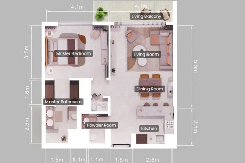 Apartment in Dubai 1 bedroom, 74 sq.m. № 69656 - photo 10
