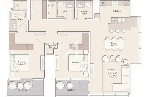 Apartment in Dubai 2 bedrooms, 138.4 sq.m. № 47585 - photo 12