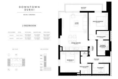 Apartment in Burj Crown, Downtown Dubai (Downtown Burj Dubai), Dubai 2 bedrooms, 99.60037727 sq.m. № 112958 - photo 14