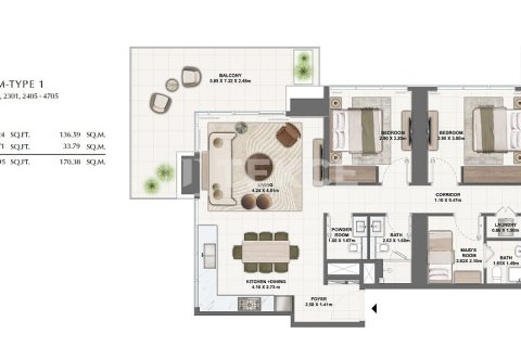 Apartment in Dubai 1 bedroom, 80 sq.m. № 24860 - photo 2