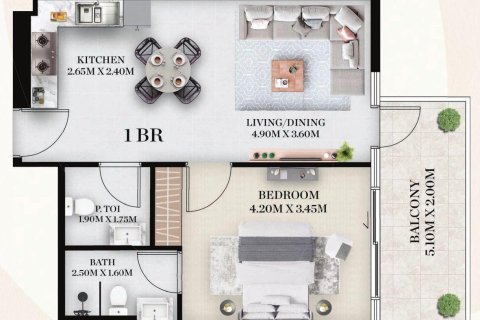 Appartement à Dubai, 1 chambre, 65 m², № 50312 - photo 15