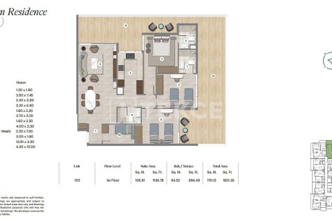 Apartment in Falcon City of Wonders, Dubai 3 bedrooms, 146 sq.m. № 101474 - photo 21