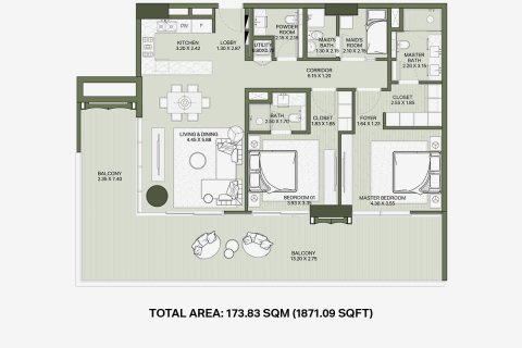 Apartment in City Walk, Dubai 3 bedrooms, 254 sq.m. № 103954 - photo 2