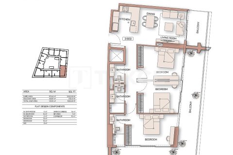 Apartamento en Dubai, 2 dormitorios, 107 m², № 77365 - foto 21