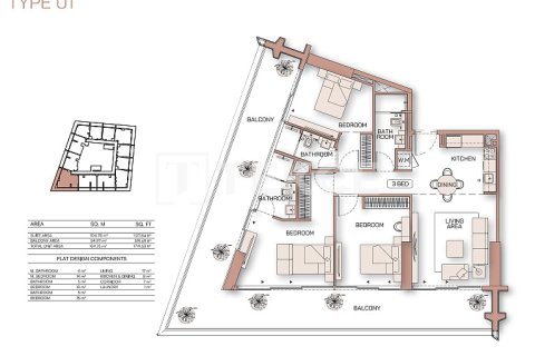 Apartamento en Dubai, 2 dormitorios, 107 m², № 77365 - foto 20