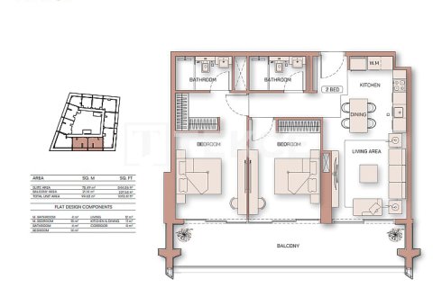 Apartamento en Dubai, 3 dormitorios, 152 m², № 77366 - foto 19
