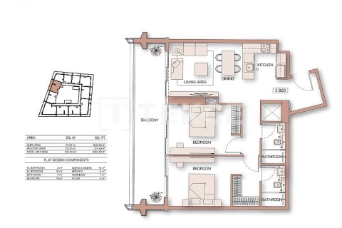 Apartamento en Dubai, 3 dormitorios, 152 m², № 77366 - foto 16