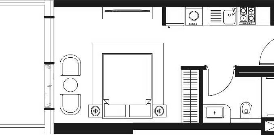 Appartement à Trussardi phase 2 à Jebel Ali, 1 chambre, 39.86 m², № 31460