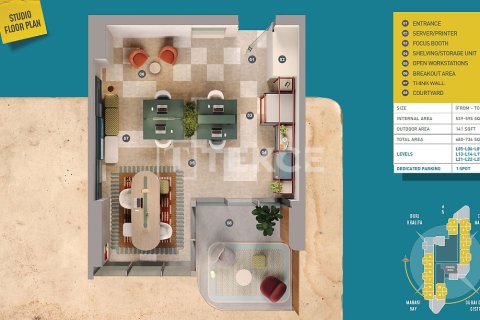 Купить офис в Бизнес-Бэе, Дубай: 2 спальни, 191м², № 99734 - фото 25