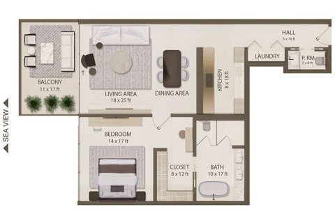 Apartment in Dubai 1 bedroom, 134 sq.m. № 103540 - photo 13