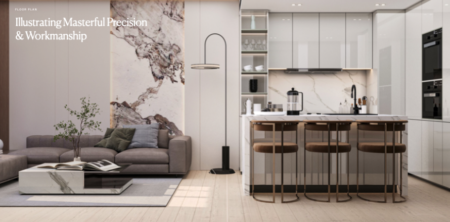 Квартира в Джумейра Вилладж Серкл, Дубай, 1 спальня, 90м², № 8348