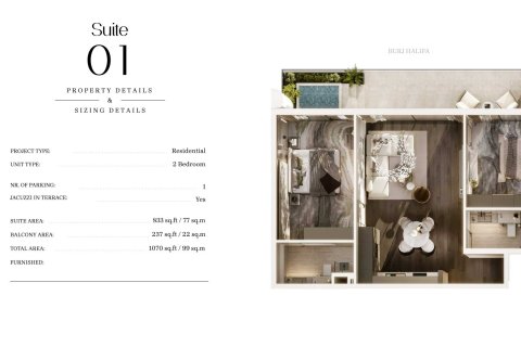 Apartment in Jumeirah Village Triangle, Dubai 2 bedrooms, 96 sq.m. № 103416 - photo 12