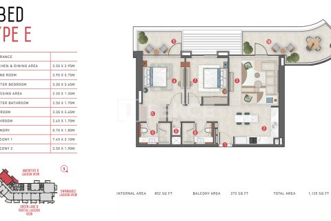 Купить квартиру в Meydan, Дубай: 1 спальня, 55м², № 105650 - фото 10