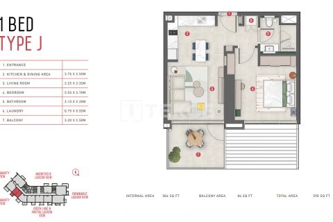 Купить квартиру в Meydan, Дубай: 1 спальня, 55м², № 105650 - фото 3