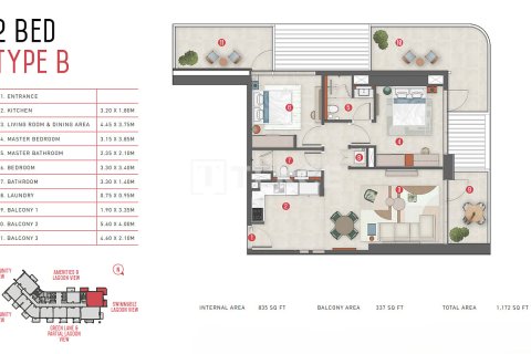 Купить квартиру в Meydan, Дубай: 1 спальня, 55м², № 105650 - фото 13