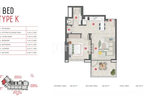 Купить квартиру в Meydan, Дубай: 1 спальня, 55м², № 105650 - фото 16