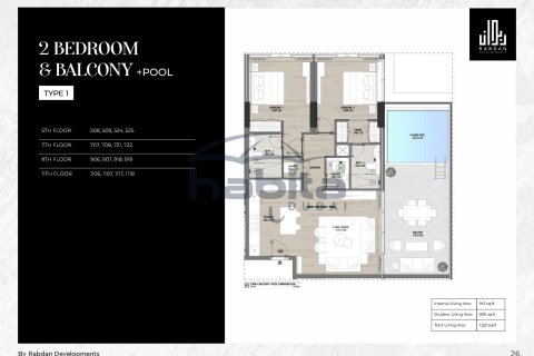 Apartamento en Arjan, Dubai, 2 dormitorios, 122.7 m², № 7783 - foto 2