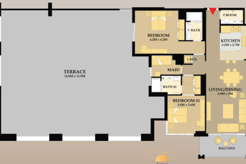 Apartamento en Maritime City, Dubai, 1 dormitorio, 159 m², № 103621 - foto 3