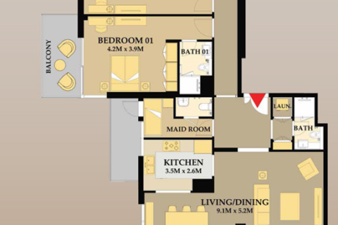 Apartamento en Maritime City, Dubai, 1 dormitorio, 159 m², № 103621 - foto 2
