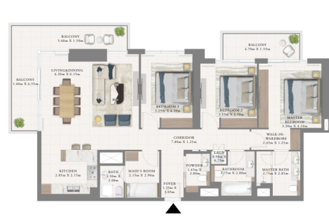 Apartment in Dubai Marina, Dubai 1 bedroom, 73 sq.m. № 103615 - photo 12