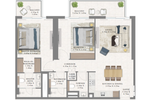 Apartment in Dubai Marina, Dubai 1 bedroom, 73 sq.m. № 103615 - photo 4