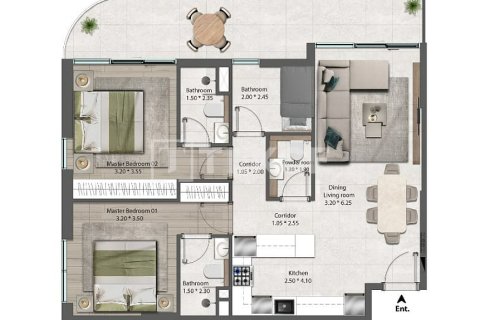 Apartment in Dubai 2 bedrooms, 88 sq.m. № 123975 - photo 17