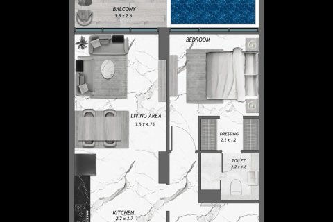 Купить квартиру в Al Furjan, Дубай: 1 спальня, 75.8м², № 64629 - фото 24