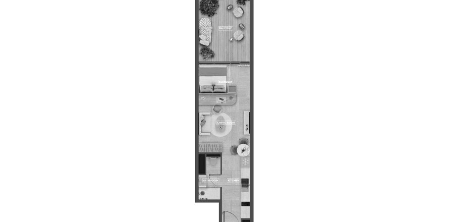 Apartment in SkyHills Astra in Al Barsha South, Al Barsha, Dubai studio, 48.8 sq.m. № 31406