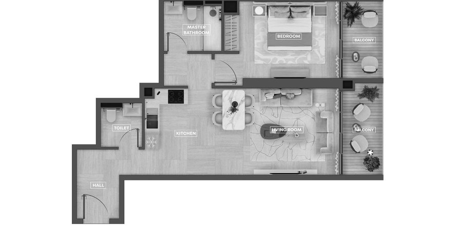 شقة في SkyHills Astra في Al Barsha South, البرشاء, دبي 3 غرف نوم, 78.1 م² رقم 31407