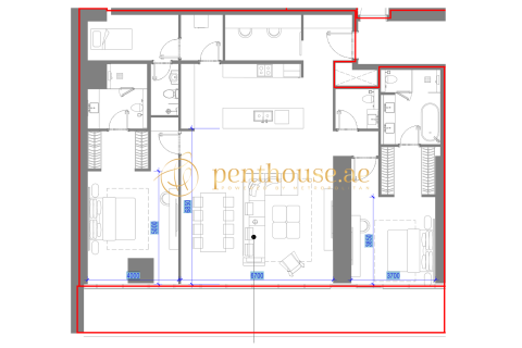 شقة في W Residences Dubai Harbour في Dubai Harbour, دبي 2 غرف نوم, 208 م² رقم 14842 - صورة 12