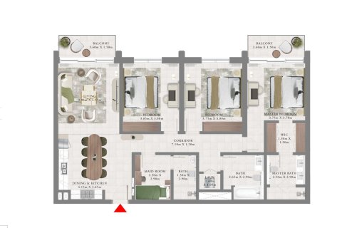 Apartment in AEON in Dubai Creek Harbour (The Lagoons), Dubai 1 bedroom, 92 sq.m. № 104018 - photo 7