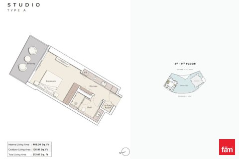 Apartamento en Dubai, 47.7 m², № 85764 - foto 11