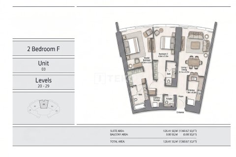 Apartment in Dubai 2 bedrooms, 130 sq.m. № 139435 - photo 11