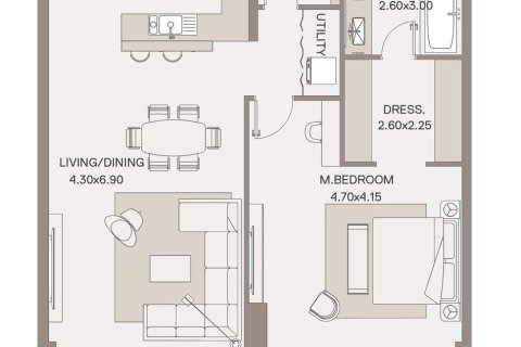 Apartment in Dubai 1 bedroom, 105 sq.m. № 103636 - photo 8
