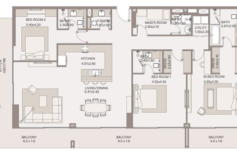 Apartment in Dubai 1 bedroom, 105 sq.m. № 103636 - photo 4