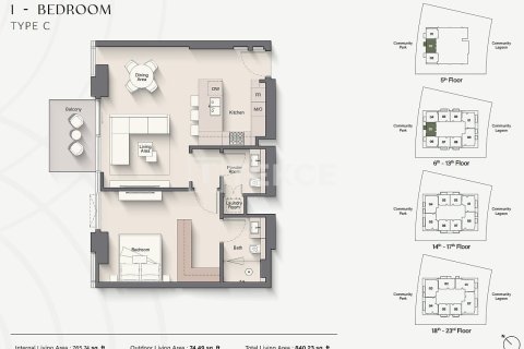 Appartement à Meydan, Dubai, 3 chambres, 160 m², № 50244 - photo 16