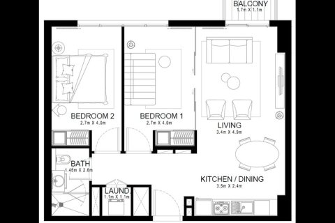 شقة في Golfville, دبي هيلز استيت, دبي 2 غرف نوم, 69.67725000 م² رقم 63786 - صورة 16