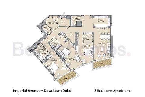 Apartment in Downtown Dubai (Downtown Burj Dubai), Dubai 3 bedrooms, 203 sq.m. № 56314 - photo 3